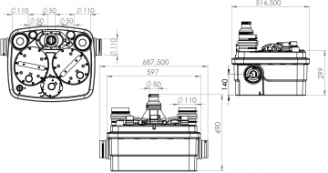Encombrement sanicubic 2