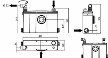 Maten sanicombi vervangunit