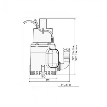 Sanisub zpk dimentions