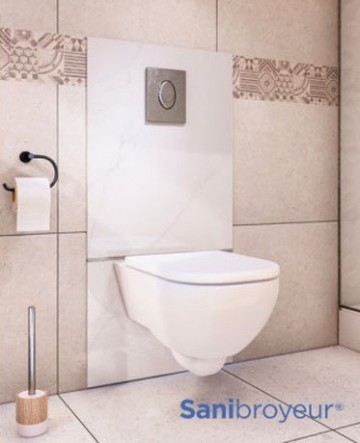 Saniwall pro up style carrara marmer   sanibroyeur   saniwall   wwwsendpompennl