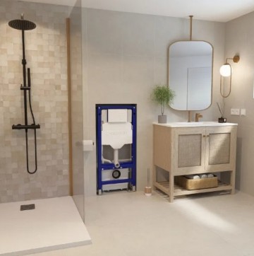 Saniwall up evo glas versie situatie klaar