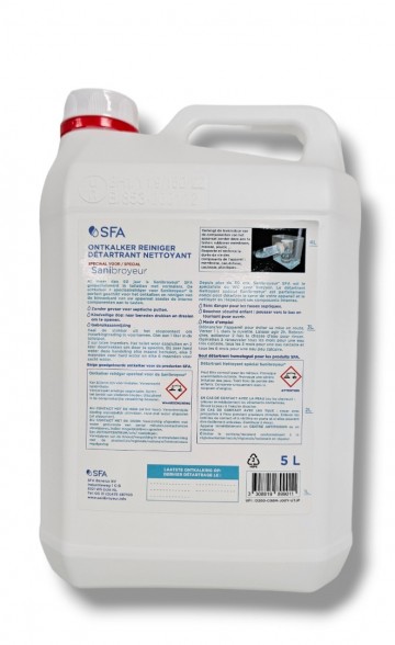 Sfa ontkalker etiket 0