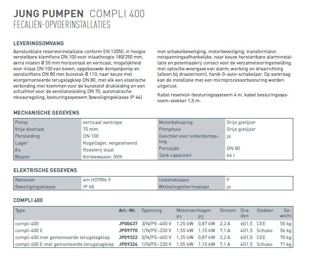 Flexibele Afvoerplug DN40 45mm voor WC Afvalwaterpomp en Fecaliënlift